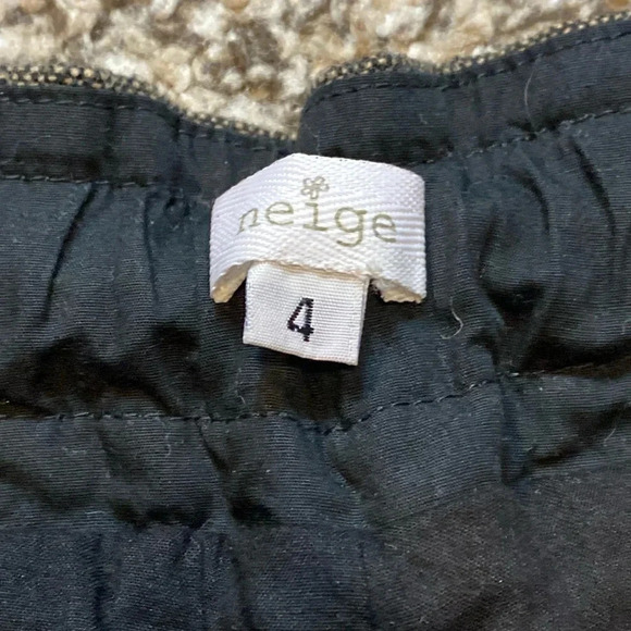 Neige from Paris wide Leg Crop Trousers Tweed Pleated Black & beige - Picture 2 of 9